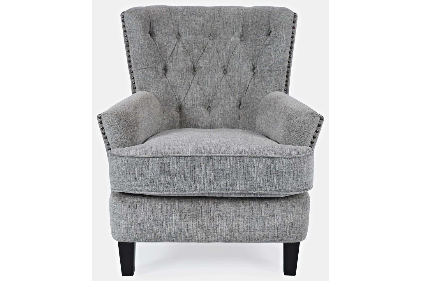 Jofran Accent Bryson Grey Accent Chair - Sophisticated Tufted Fabric Seating