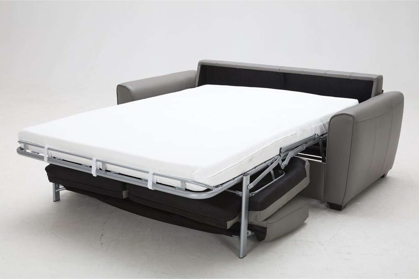 Premium Leather Gray Sofa Sleeper