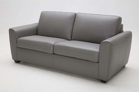 Premium Leather Gray Sofa Sleeper