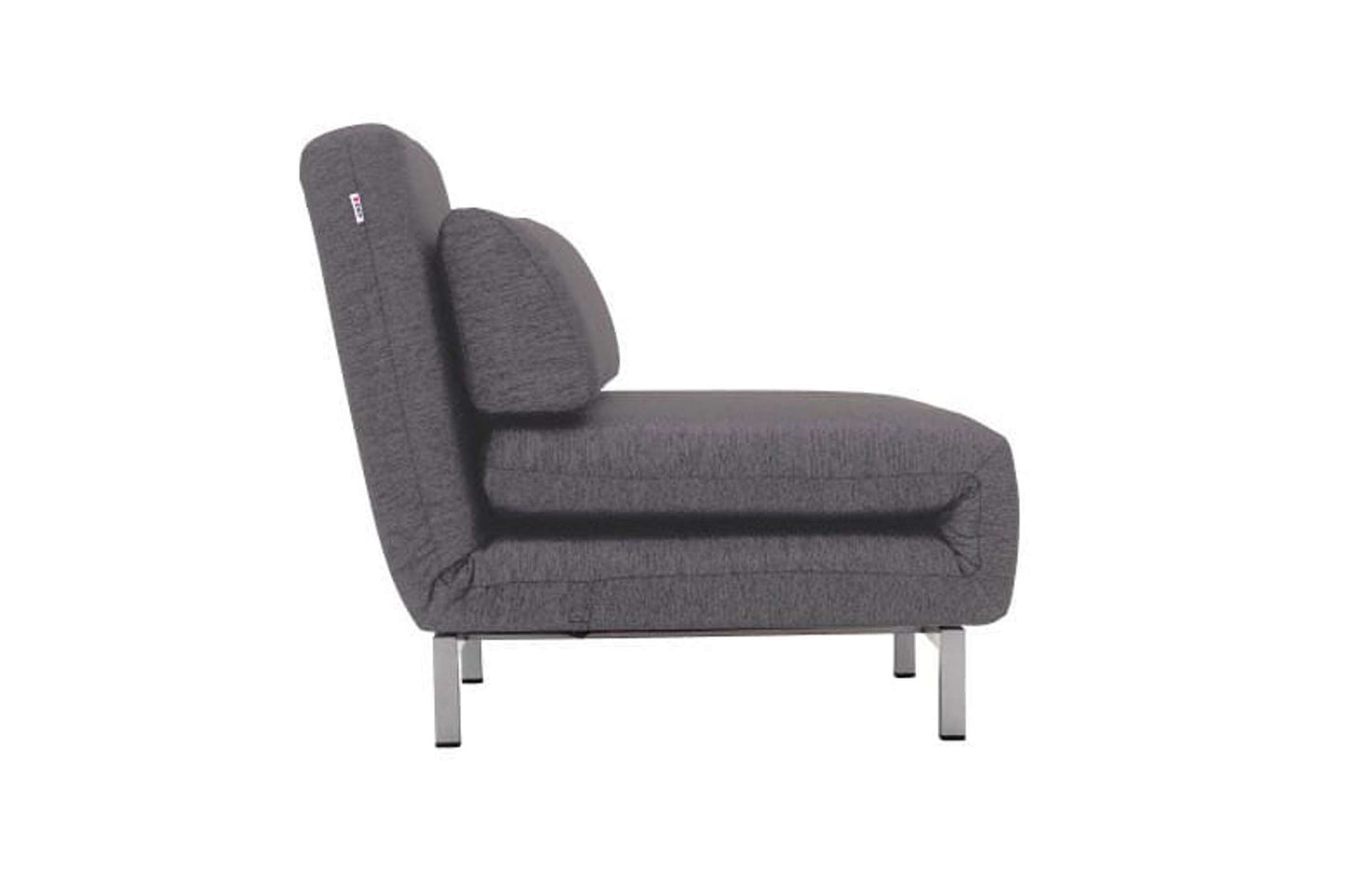 Convertible Fabric Chair Bed in Red