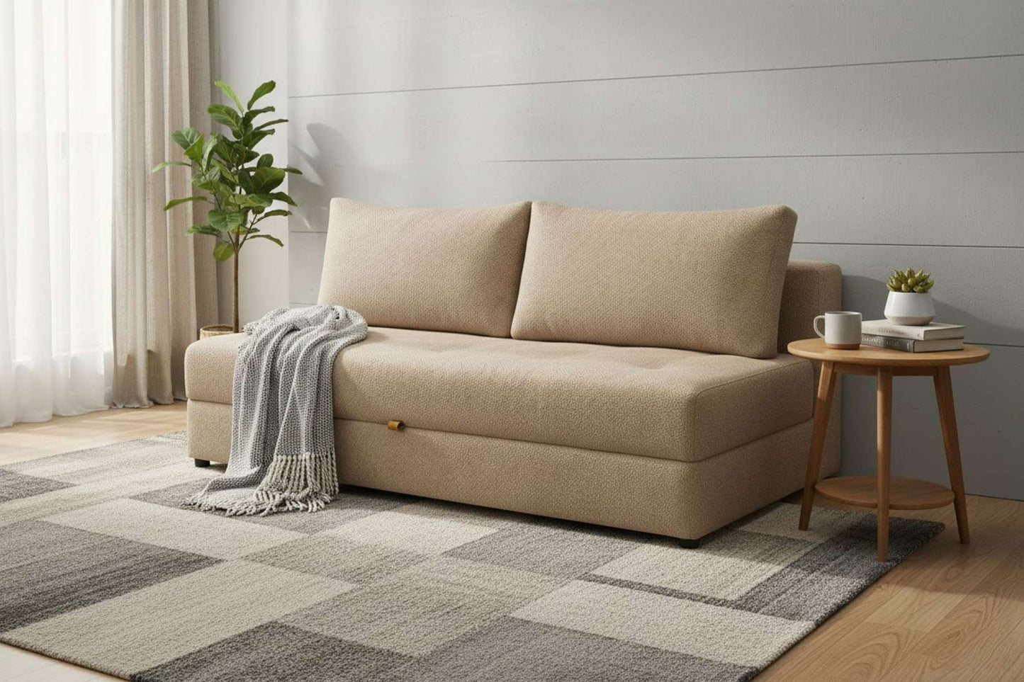 Lari Sofa Bed Sleeper (Queen Size) Beige