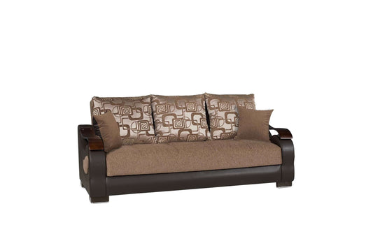 Brown Chenille Sofa Bed