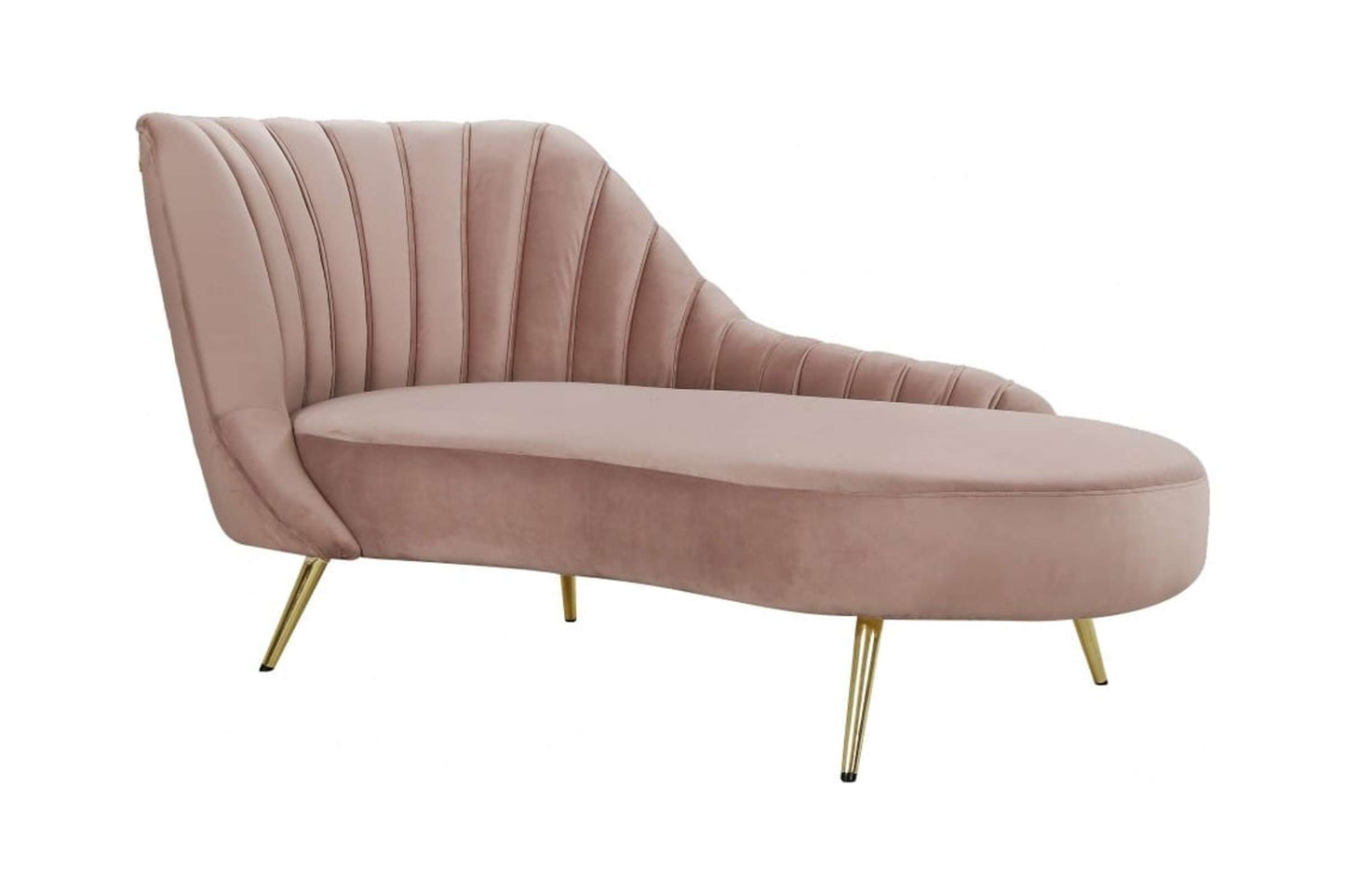 Margo Pink Velvet Chaise Lounge
