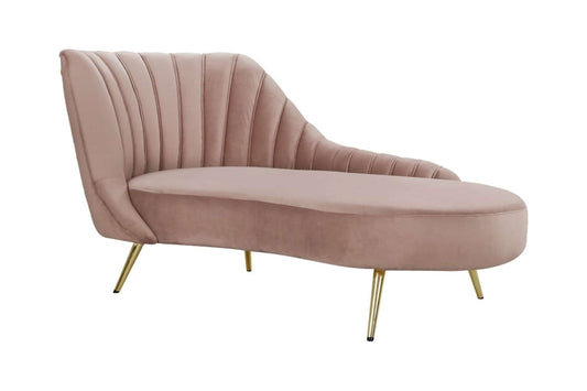 Margo Pink Velvet Chaise Lounge
