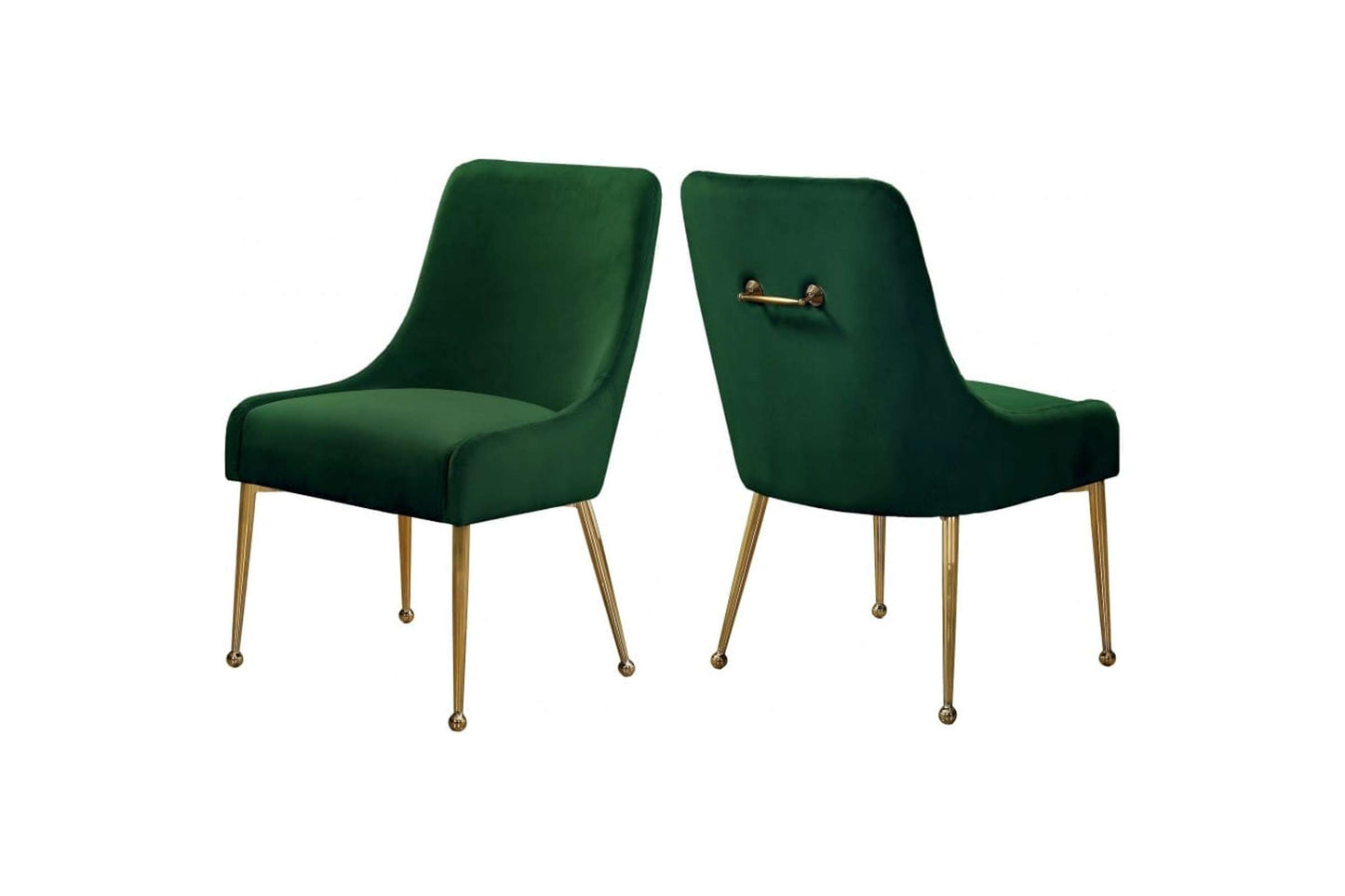 Owen Green Velvet Dining Chairs (Set of 2) - Modern Contemporary Style