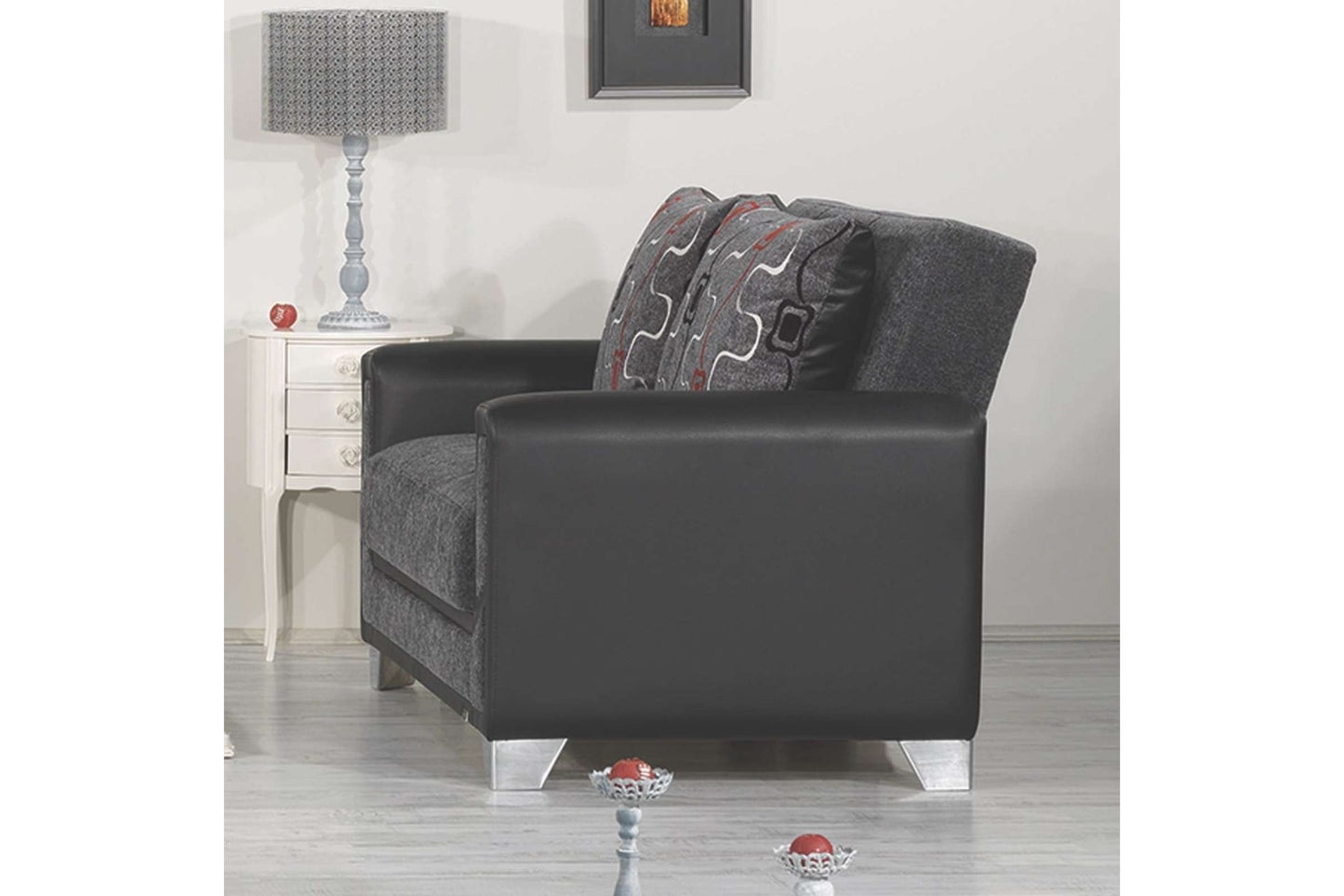 Modern Gray Loveseat