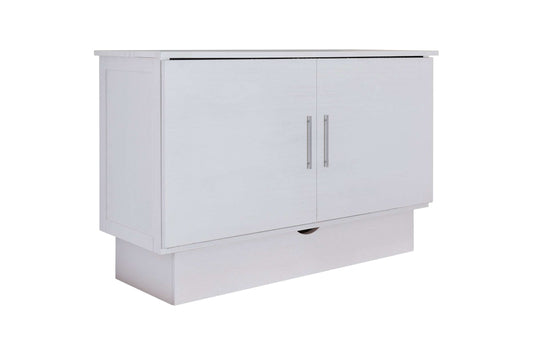 Murphy Cabinet Bed White Wire Brush