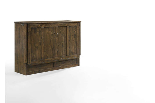 Wildwood Brown Queen Murphy Cabinet Bed