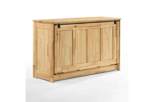 Natural Full Murphy Cabinet Bed