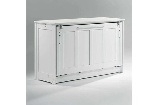 Orion White Full Murphy Cabinet Bed