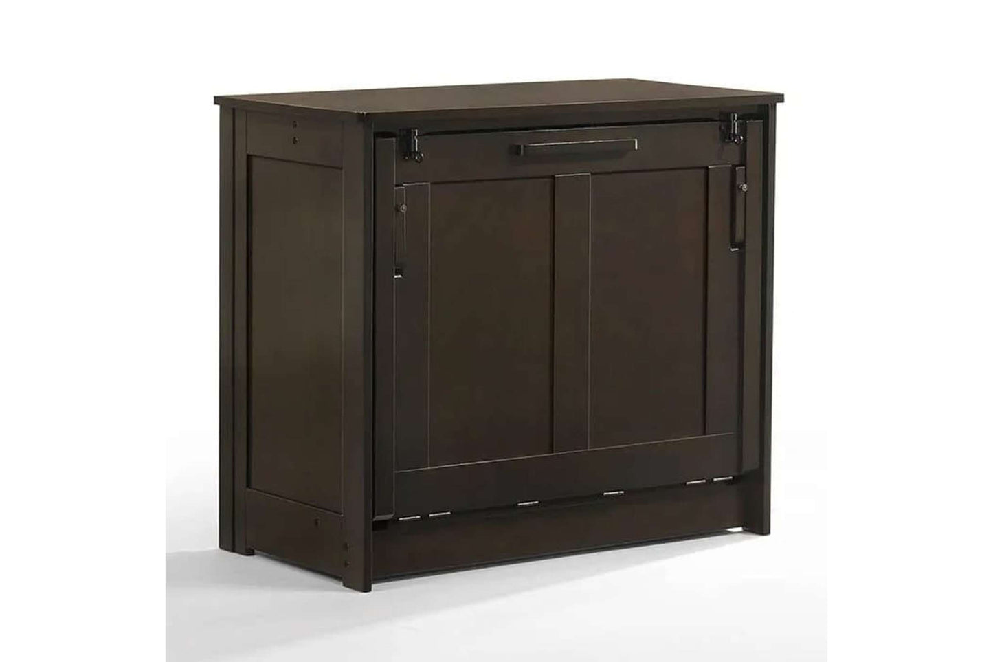 Chocolate Twin Murphy Cabinet Bed