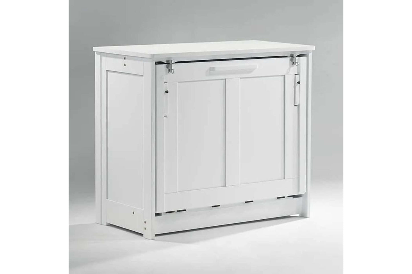 Orion White Twin Murphy Cabinet Bed
