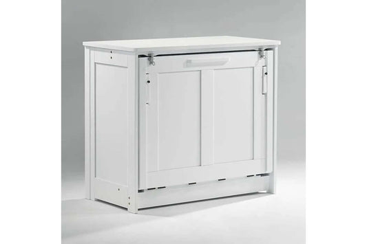 Orion White Twin Murphy Cabinet Bed