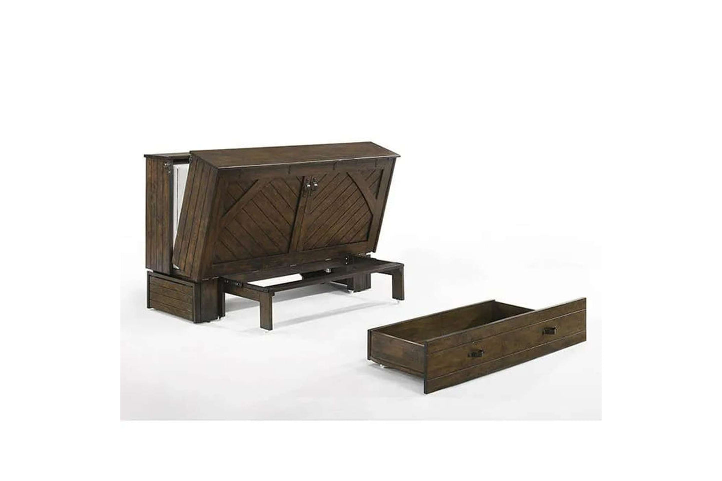 Ranchero Murphy Cabinet Bed Queen Wildwood Brown