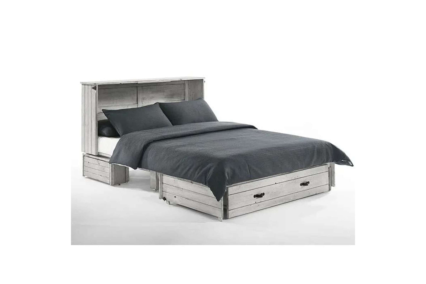 Ranchero Murphy Cabinet Bed Queen Wildwood Vintage White