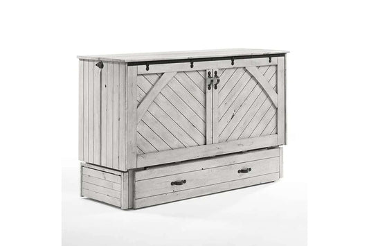 Ranchero Murphy Cabinet Bed Queen Wildwood Vintage White