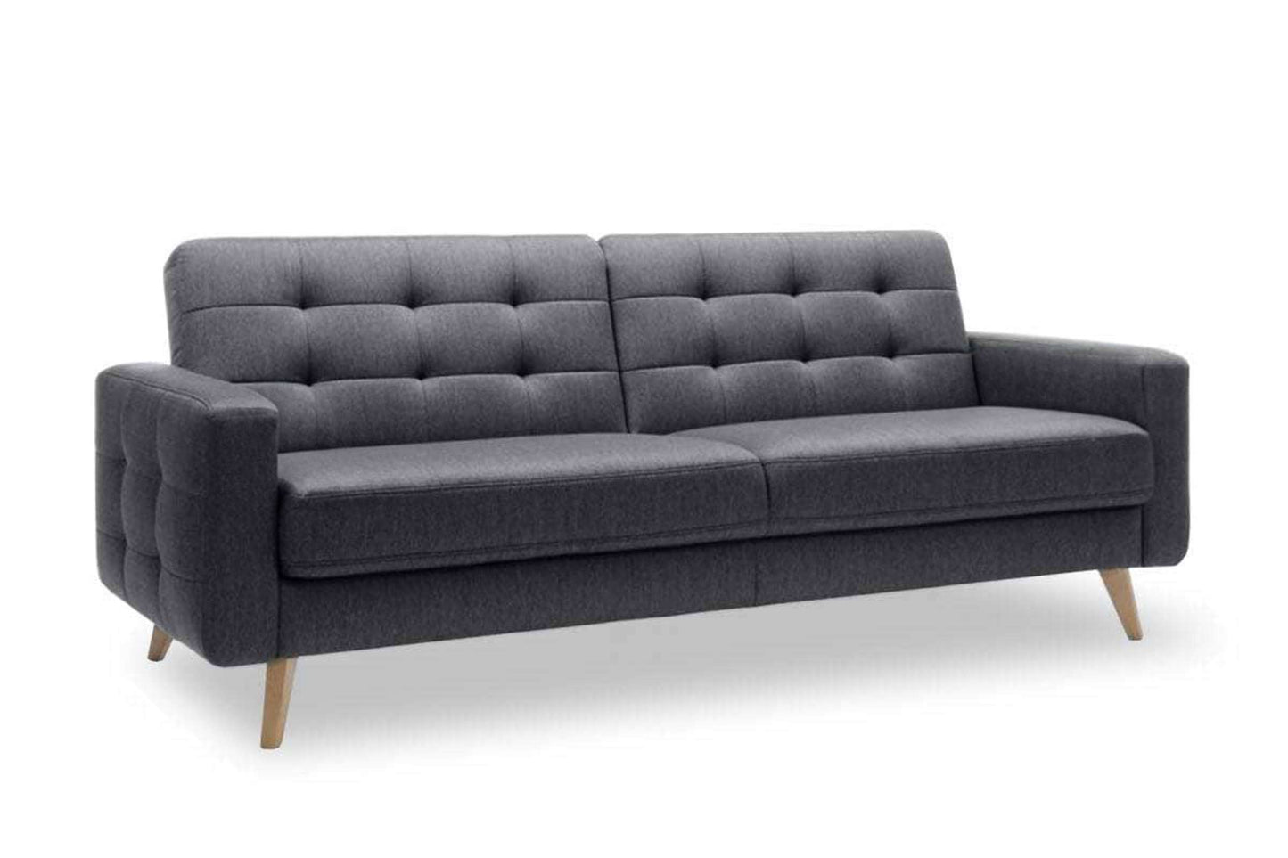 Nappa Sofa Bed Euro Sleeper Dark Gray with Storage