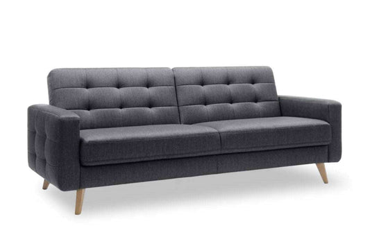Nappa Sofa Bed Euro Sleeper Dark Gray with Storage