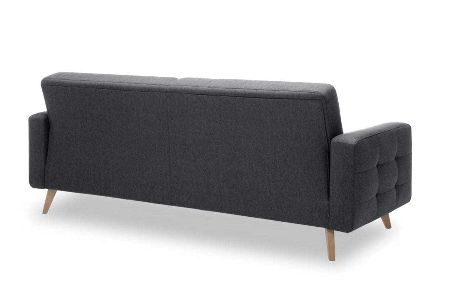 Nappa Sofa Bed Euro Sleeper Dark Gray with Storage