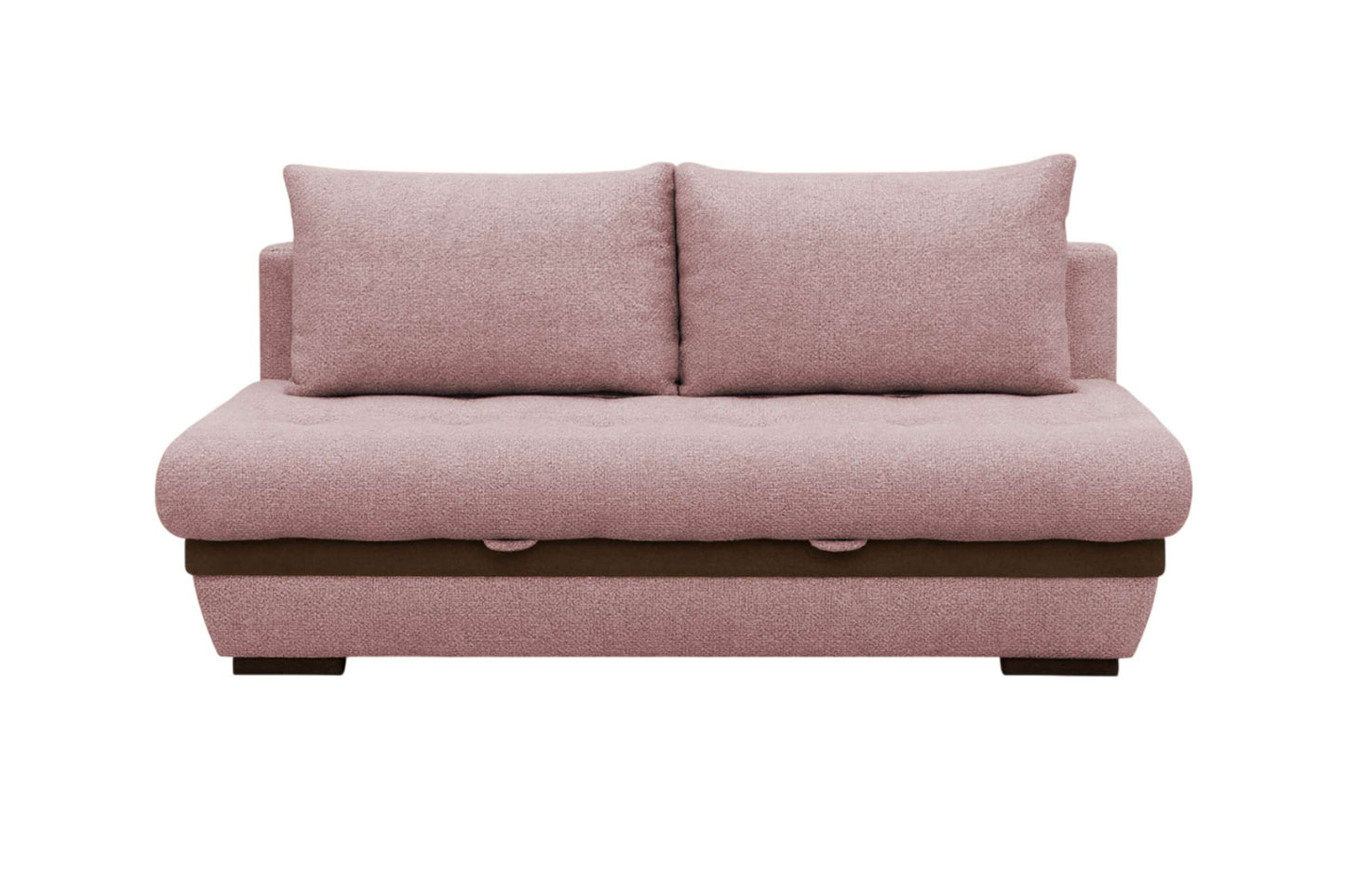 Neptune Queen Size Sofa Bed Sleeper in Pink with Dark Accent