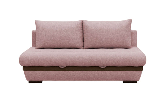 Neptune Queen Size Sofa Bed Sleeper in Pink with Dark Accent