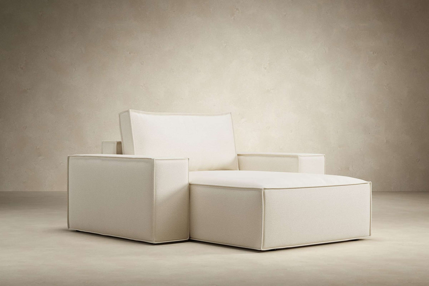 Wide Lounger Chair Adario Taupe