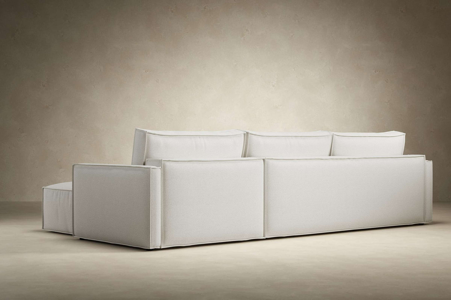 Slim Sofa Bed w/Lounger Adario Fog
