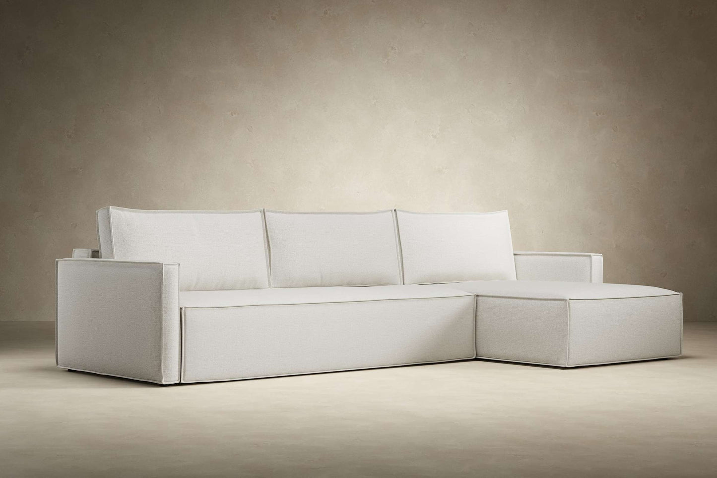 Slim Sofa Bed w/Lounger Adario Fog