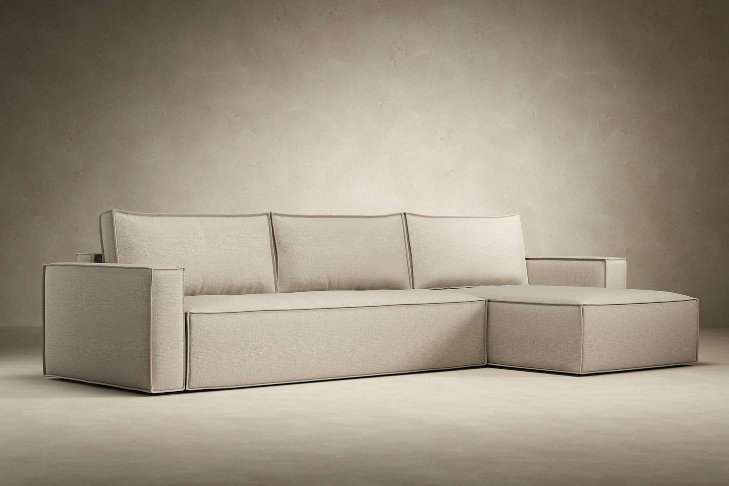 Standard Sofa Bed w/Lounger Adario Fog