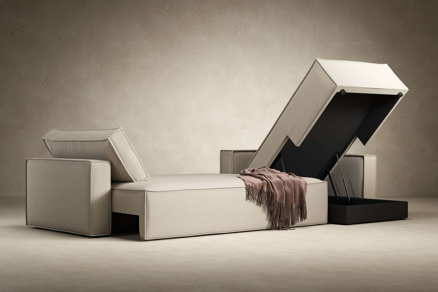 Standard Sofa Bed w/Lounger Adario Taupe