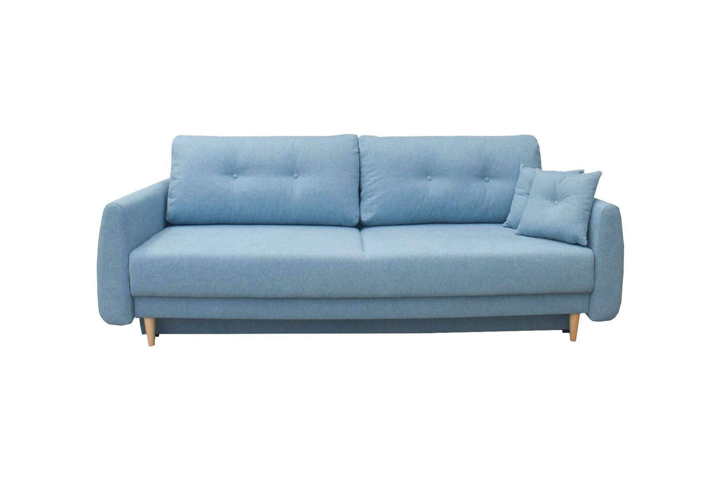 Nord Mid-Century Modern Sleeper Sofa Aqua with Storage