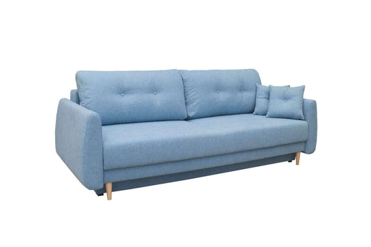 Nord Mid-Century Modern Sleeper Sofa Aqua with Storage