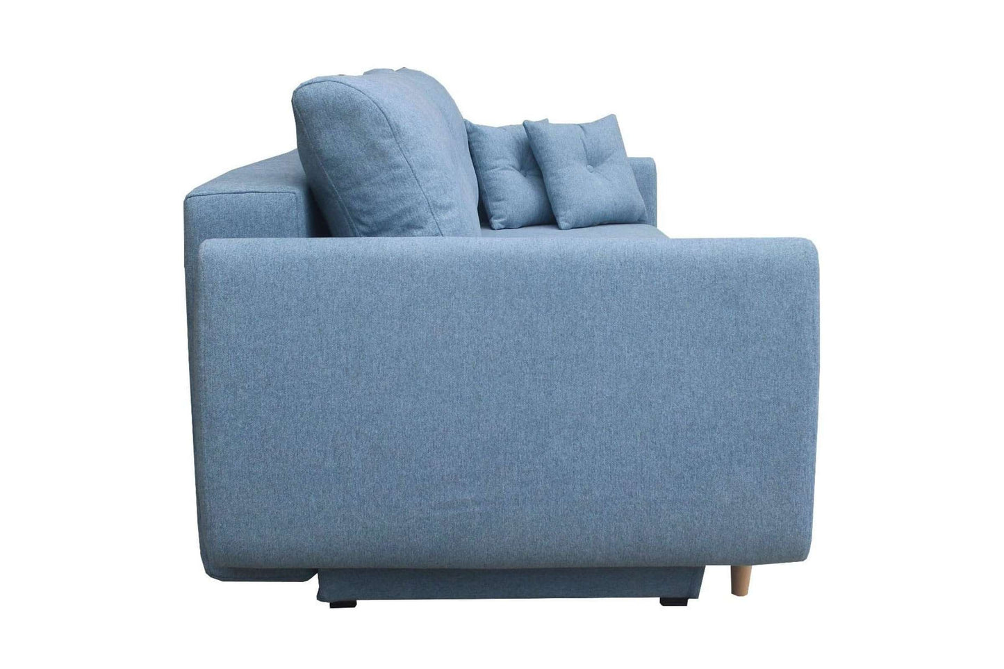 Nord Mid-Century Modern Sleeper Sofa Aqua with Storage