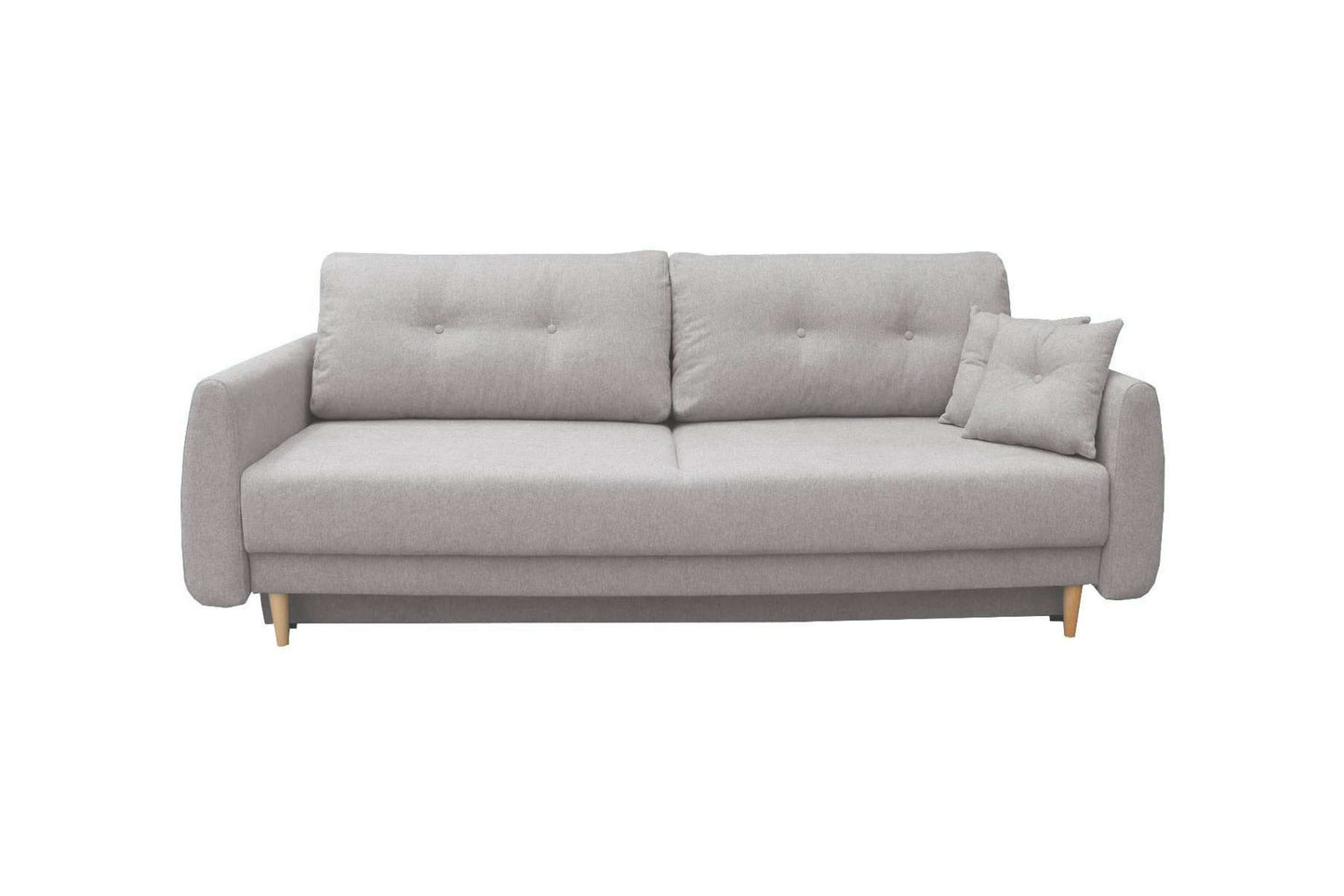 Mid-Century Modern Sleeper Sofa Silver with Storage
