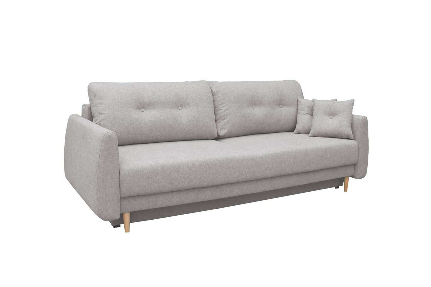 Mid-Century Modern Sleeper Sofa Silver with Storage