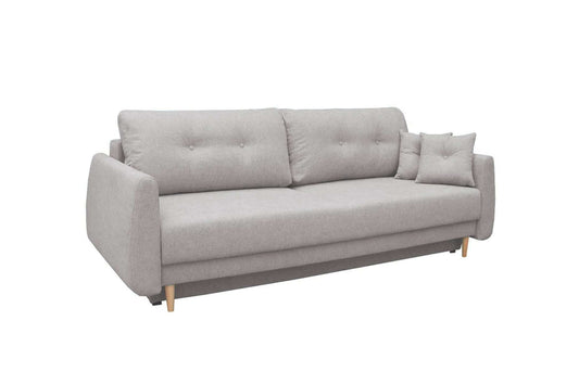 Mid-Century Modern Sleeper Sofa Silver with Storage
