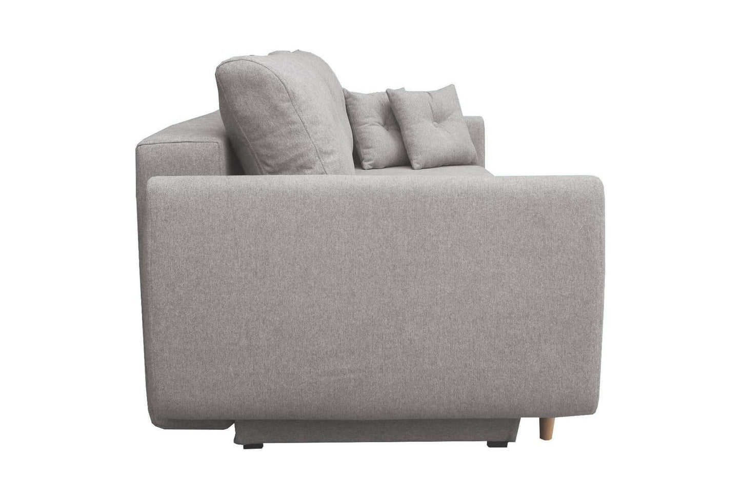 Mid-Century Modern Sleeper Sofa Silver with Storage