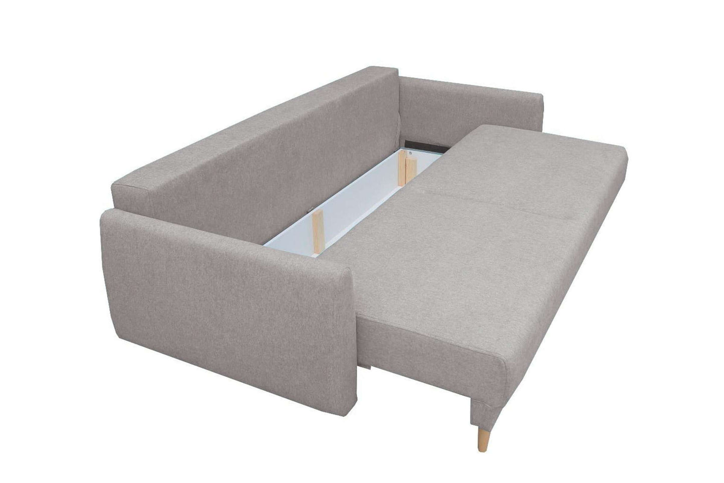 Mid-Century Modern Sleeper Sofa Silver with Storage