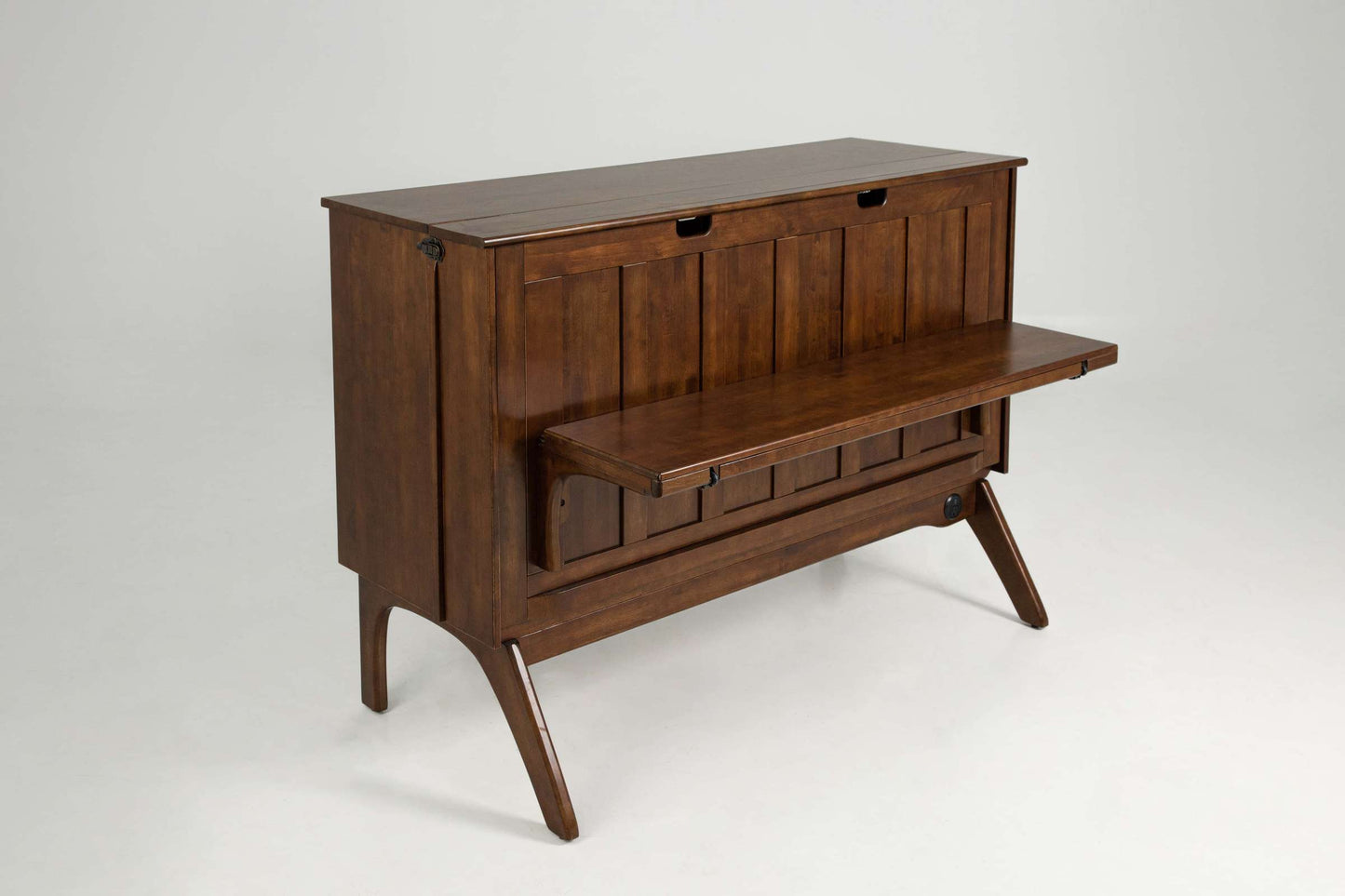 Black Walnut Queen Murphy Cabinet Bed