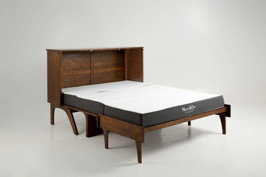 Black Walnut Queen Murphy Cabinet Bed