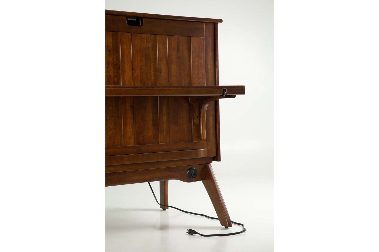 Black Walnut Queen Murphy Cabinet Bed