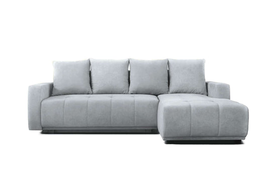 Indy Sectional Sofa Sleeper (Queen Size) Perfect Light Gray
