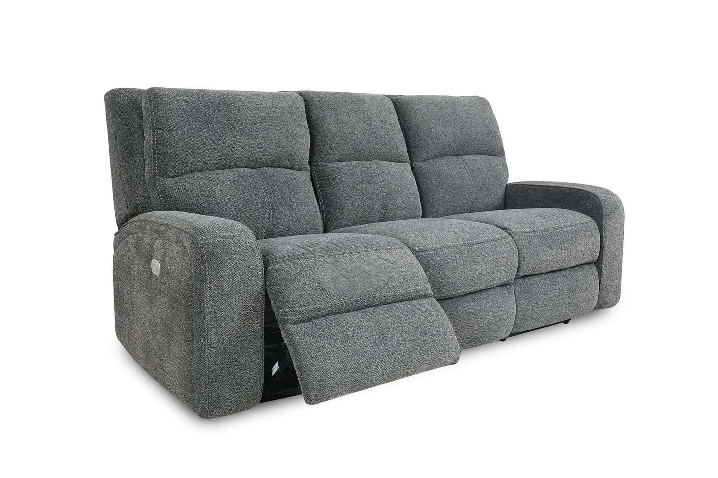 Polaris Bizmark Grey Power Sofa with Power Headrest and USB Charger