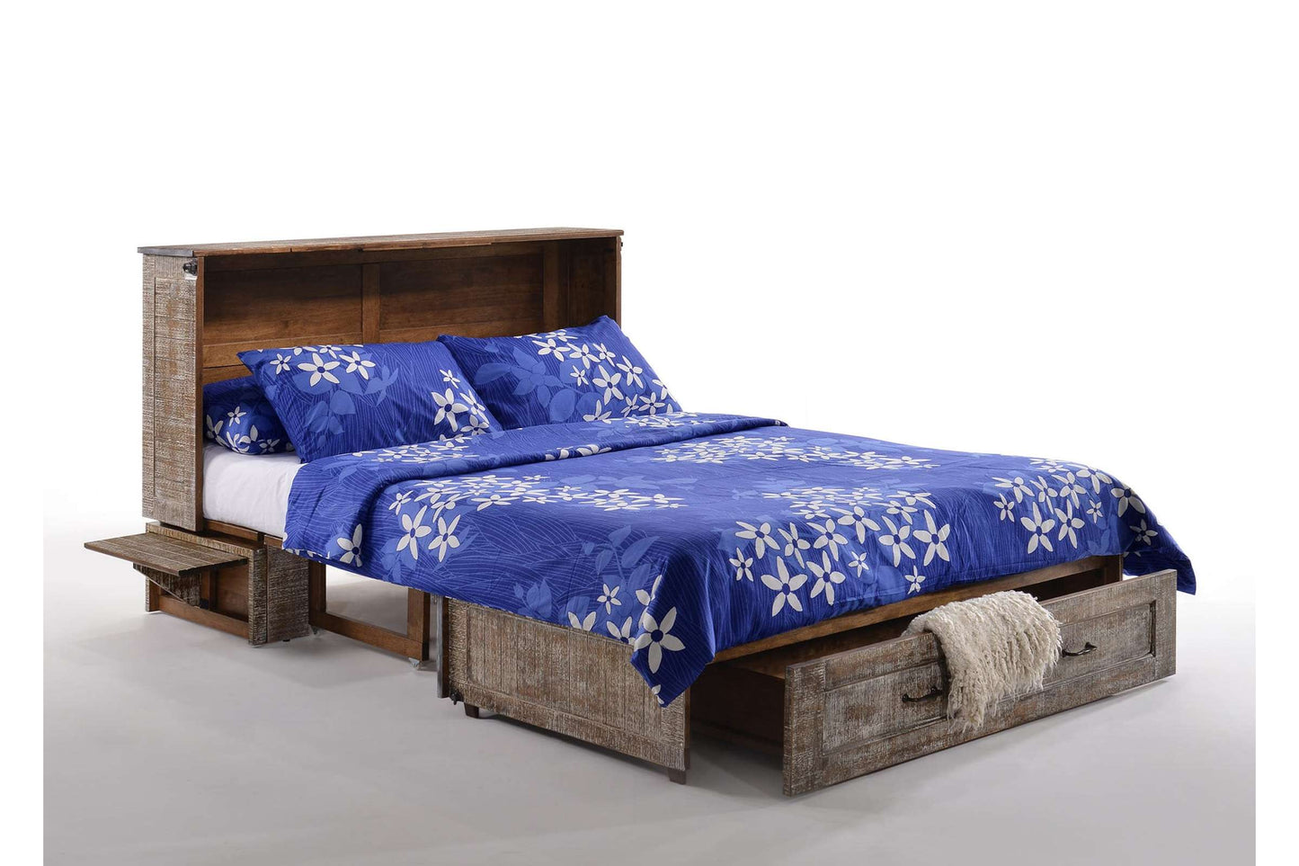 Poppy White Bark Murphy Cabinet Bed