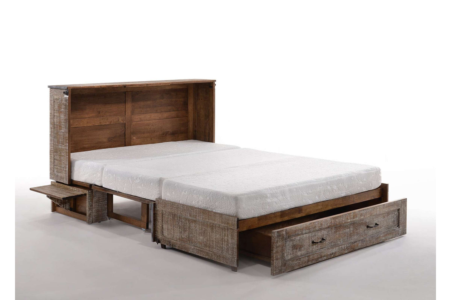 Poppy White Bark Murphy Cabinet Bed