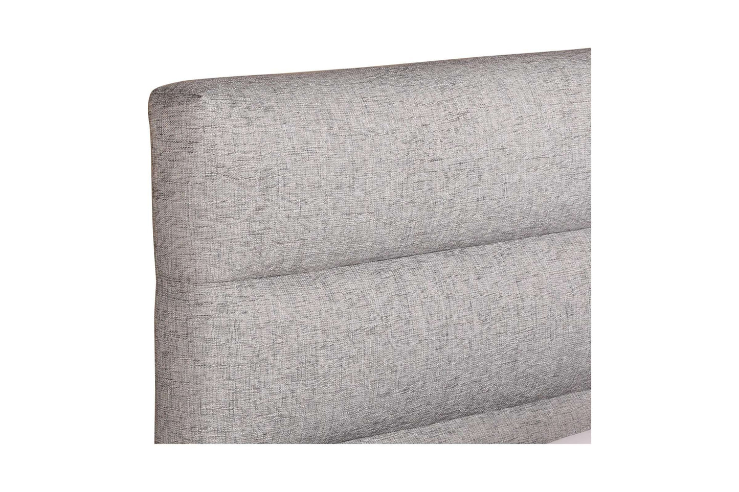 Queen Bed Light Grey Upholstered Modern Minimalist Platform