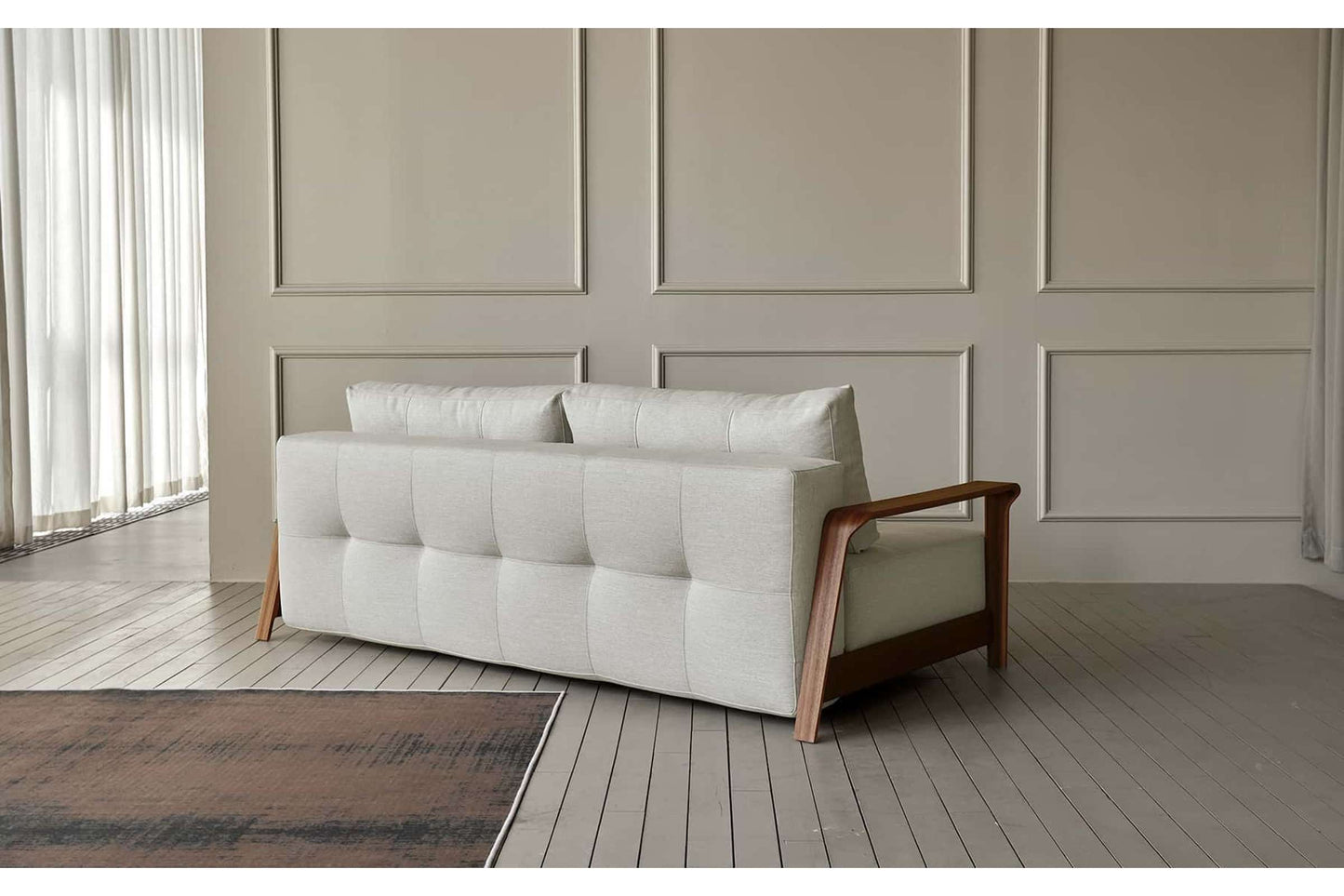 Ran Deluxe Excess Sofa Bed (Queen Size) Melange Light Gray