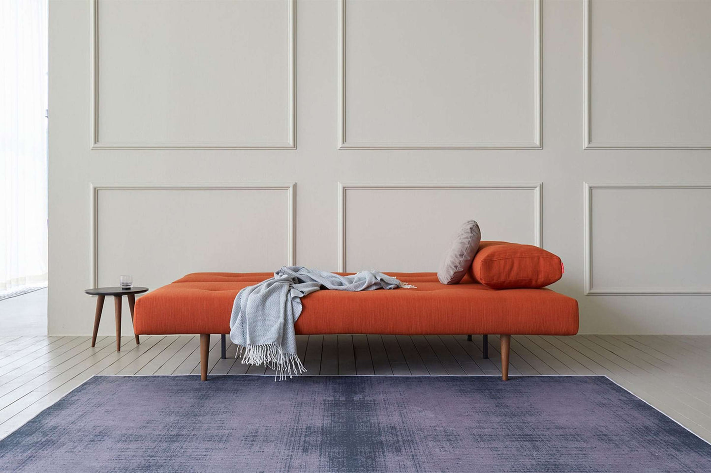 Recast Plus Sofa Bed w/Walnut Arms (Full Size) Elegance Paprika