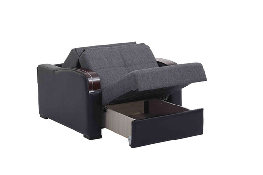 Gray Convertible Chair Bed