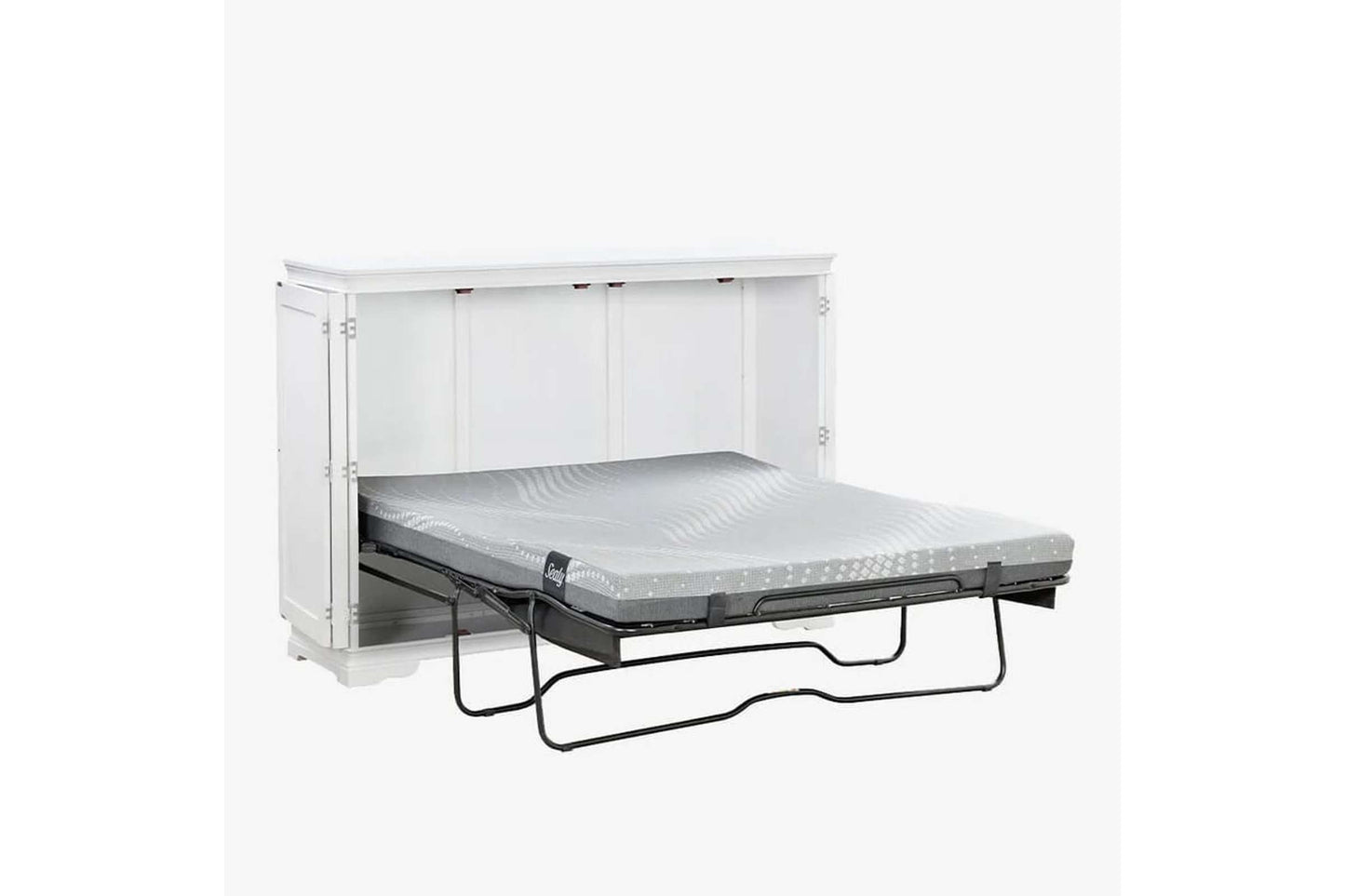San Sebastian White Queen Murphy Cabinet Bed